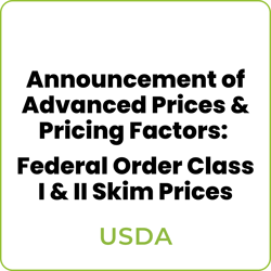 USDA-FAS Advanced Prices-Class I & II Skim Prices